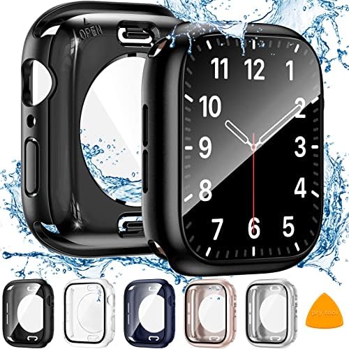 5 יח '[2 ב 1] מארז אטום למים תואם למארז Apple Watch 40 ממ מגן מסך SE סדרה 6 5 4, Dabaoza 360 כיסוי מחשב